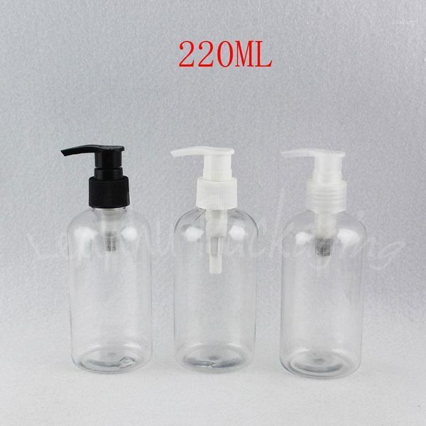

storage bottles & jars 220ml transparent plastic bottle with lotion pump , 220cc shower gel / shampoo sub-bottling empty cosmetic container