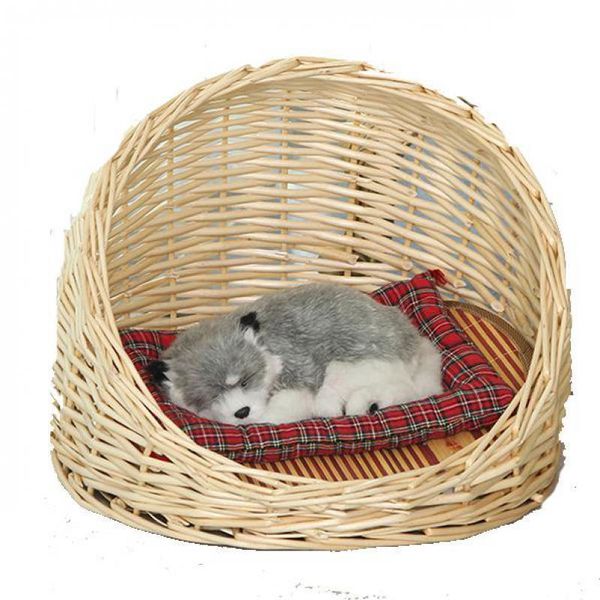 

cat beds & furniture rattan nest dog willow house villa teddy small kennel cage four seasons universal removable and washa