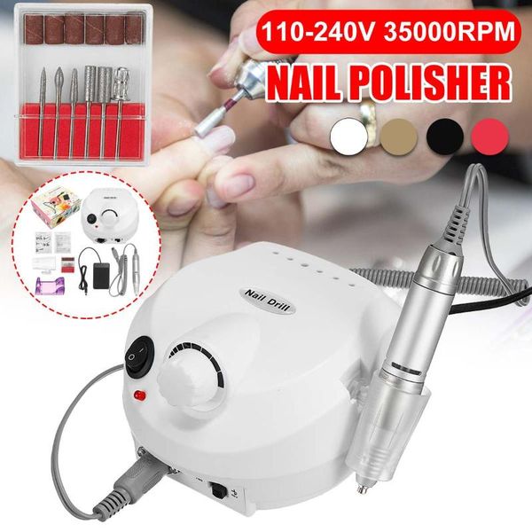 

nail drill & accessories 35000rpm electric machine mill cutter sets for manicure tips pedicure file 110-240v