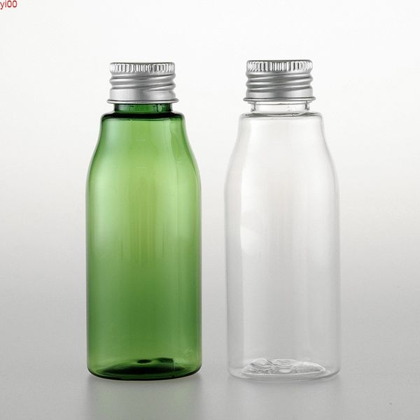 (50 pezzi) 60ml con tappo in alluminio dorato Bottiglie verdi / trasparenti Flacone cosmetico per bottiglie riutilizzabili di profumo per cosmetici portatilibuona quantità