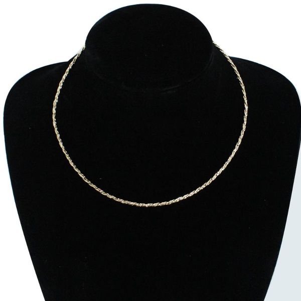 

chokers simple twist pendant clavicle chain necklace for women girls christmas party chunky choker necklaces boho jewelry gift, Golden;silver