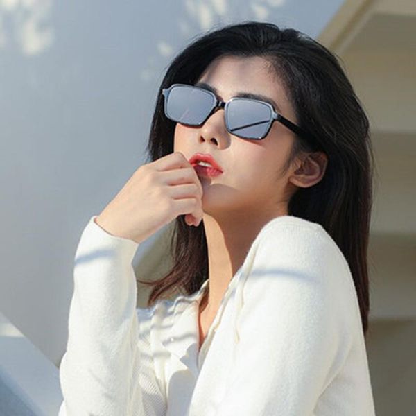 

korean version square sunglasses personality for men and women cross border fashion, White;black