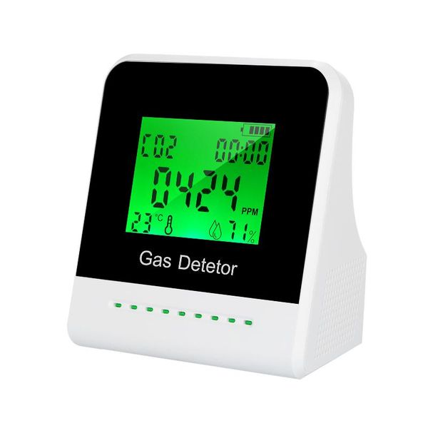 

gas analyzers kkmoon co2 monitor carbon dioxide tester 2-inch lcd screen multifunctional air quality detector usb rechargeable meter