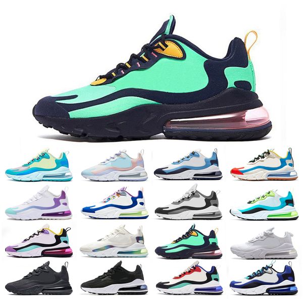 

original react running shoes man woman triple white bauhaus oracle aqua bubble green cream blue bright violet dusk purple easter size 36-45