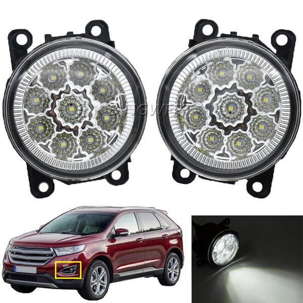 

2pcs/lot led fog lights for ford edge 2015 2016 2017 ecosport 2013-2017 car fog lamps