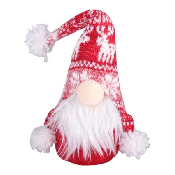 

christmas decorations 2021 plush hat santa clause dwarf doll handmade figurines household faceless gift year decor