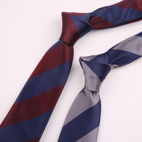 

7cm business classic ties for men handmade polyester striped necktie suit wedding neck tie cravats custom logo, Blue;purple