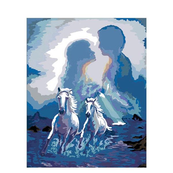 

paintings gatyztory lovers landscape figure diy canvas painting by numbers for adults acrylic pigment paint number arts craft