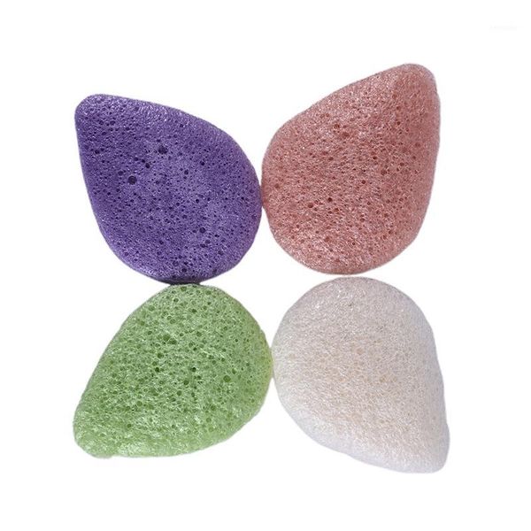 

colors natural facial puff face cleanse washing sponge exfoliator cleansing cleanser tool1