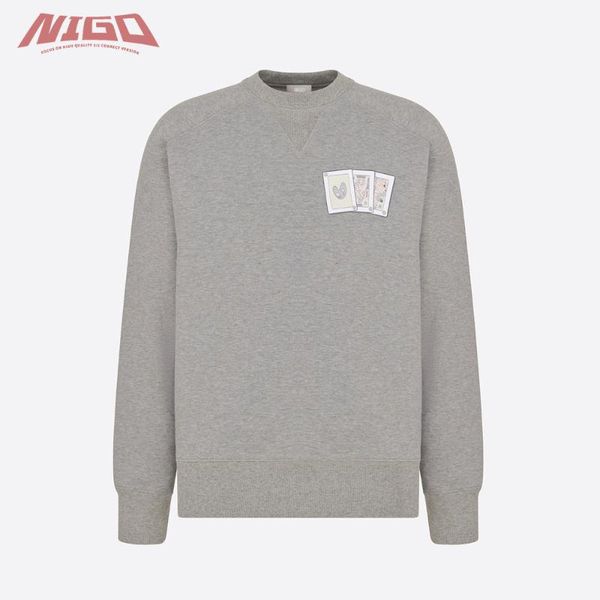 

men's hoodies & sweatshirts nigo 21ss poker sweatshirt #nigo35566, Black