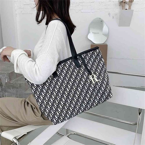 

80% off outlet store big bag women's new chao brand large capacity tote bag texture one shoulder handbag factory online sale, Black;red