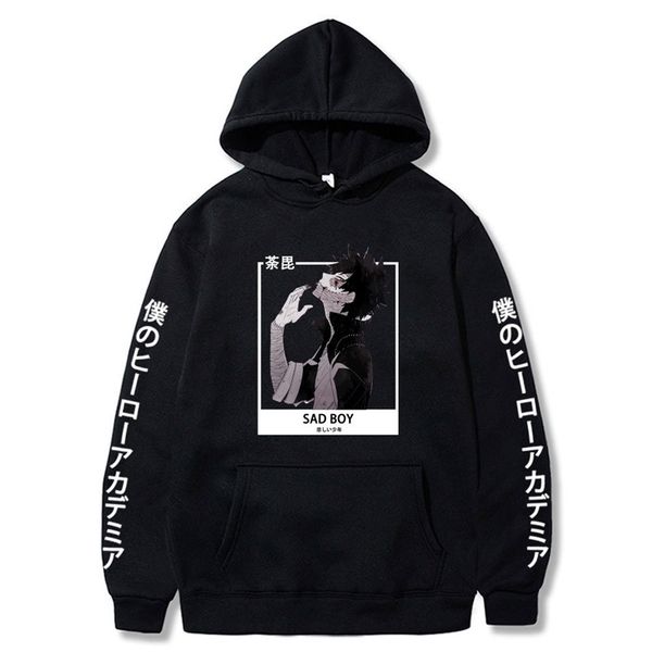 

men's hoodies.. my hero academy hoodie men's and women's, Black