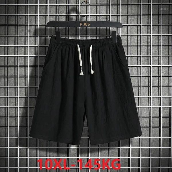 

summer men casual cotton shorts plus size 8xl 10xl korea style stretch loose home sleep wear khaki gray 60 men's, White;black