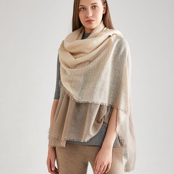 

scarves cashmere scarf women fashion gradient long ladies shawl wrap autumn and winter warm, Blue;gray