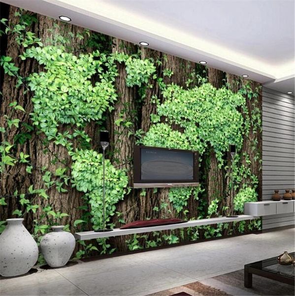 

milofi custom wallpaper mural creative rattan 3d living room sofa tv background wall decoration painting wallpapers