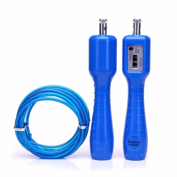 

jump ropes crossfit fitness equipment adjustable pvc rope length jumping digital lcd display wire bearing skipping 380