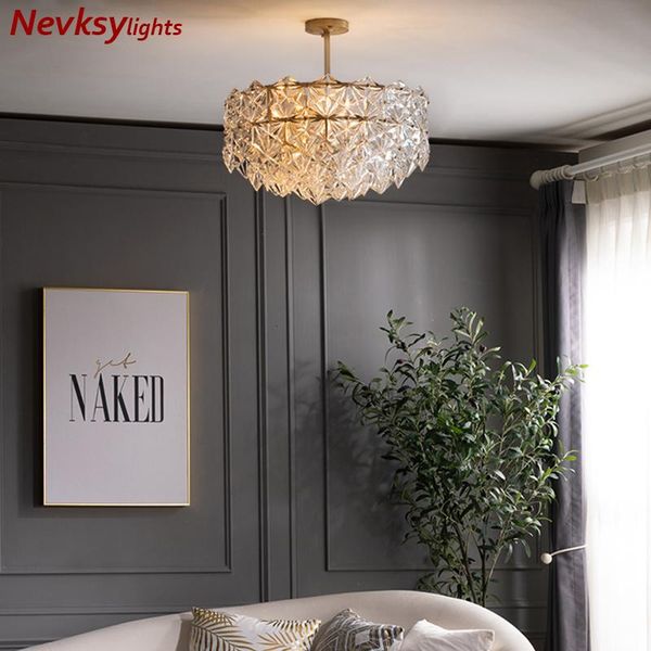 

copper chandeliers ceiling living room modern crystal bedroom led lamp kitchen fixture brass lustres