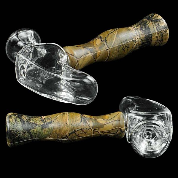 Çekiç El Borusu Silikon Sigara Borular Seti Cam Dab Rig Su Bong Duman Aksesuarları ve Parçaları Taşınabilir Kullanım için Dayanıklı Taşınabilir