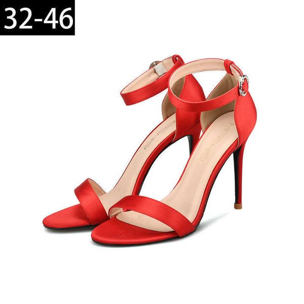

classic luxury designer new women satin 8cm 10cm high heels quality silk sandals female gladiator summer shoes lady pumps elling, Black