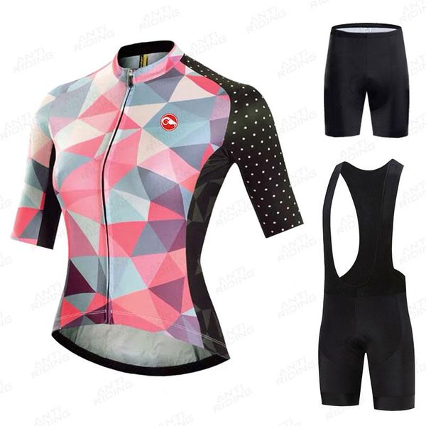 

racing sets 2021 pro women cycling set mtb bike clothing women's bicycle clothes ropa ciclismo wear jersey, Black;blue
