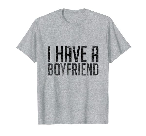 

i have a boyfriend t-shirt, White;black