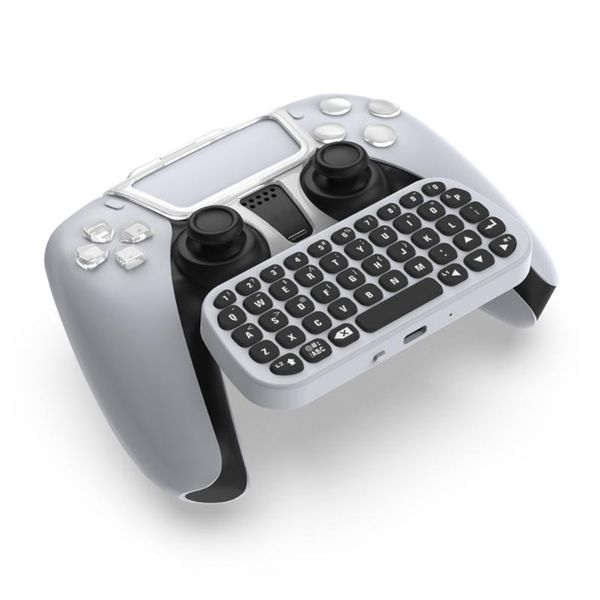Oyun Kontrolörleri Joystick PS 5 Dualsense Extand Klavye Kablosuz Bluetooth Gamepad PS5 Denetleyici Sohbet Pedi Harici Anahtar Panel Erişimi
