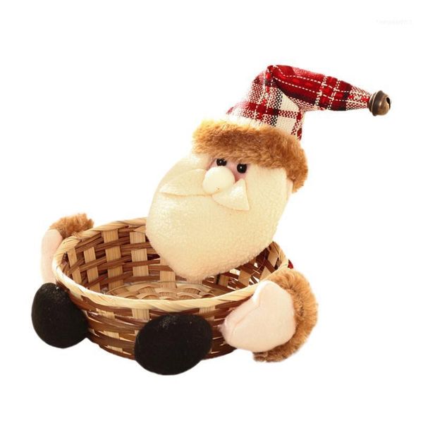 

christmas candy storage basket decoration santa claus organizer gift panier#2511