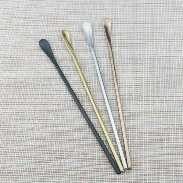 

spoons long handle spoon stainless steel tasting honey stirrer utensils 4pcs