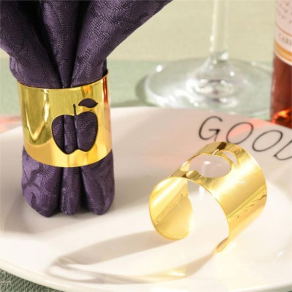 

napkin rings 6 / pcs metal apple ring el restaurant buckle tableaccessories