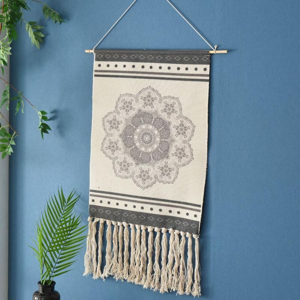 Tapeçarias Macrame Woven Wall Pendurado Tapestry- Boho Chic Bohemian Home Decor Geométrica Arte -8,00 Drive Dormitório Porta Decoração