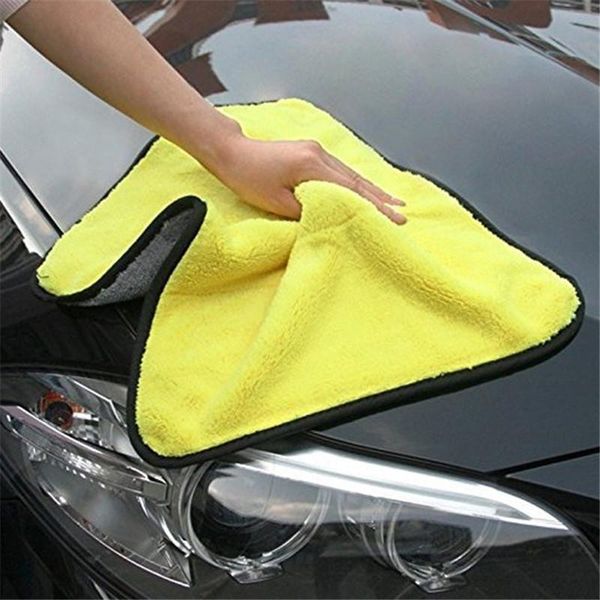 

car sponge 1pc care polishing washing towels plush microfiber wash drying towel strong thick polyester fiber cleaning cloth