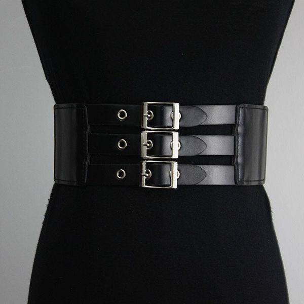

belts 7.5cm width 72cm long waist belt fashion ladies solid stretch elastic wide dress adornment for women waistband, Black;brown