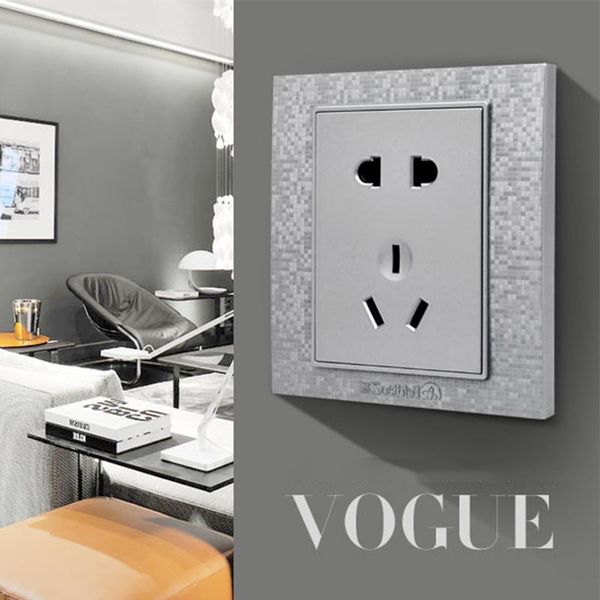 

smart home control wall switch,220v 10a pc panel push wallpad switch 1/2/3/4gang2way silver light for living room
