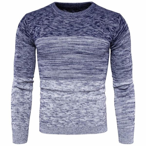 

zogaa 2021 winter men's sweaters thicken warm o-neck cotton patchwork slim fit mens clothing knitted cashmere pullovers, White;black