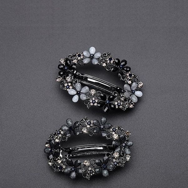 

hair clips & barrettes for women fashion simple flower crystal hairpin retro elegant exquisite geometry head accessories jewelry wholesale, Golden;silver