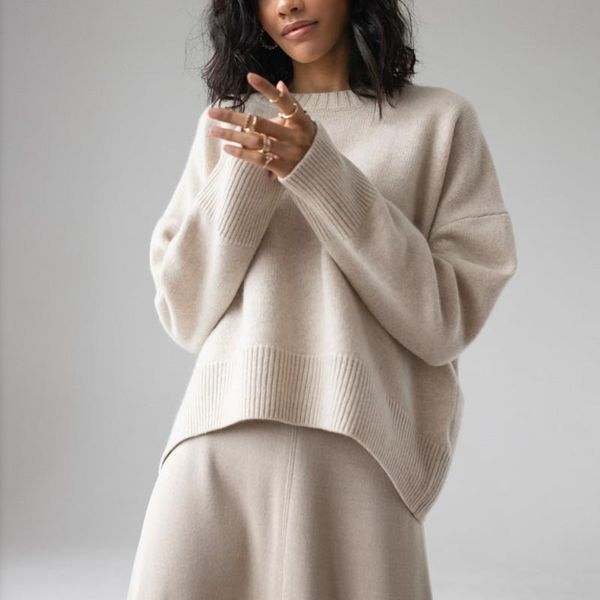 

women's sweaters 2021 autumn and winter solid color knitted casual pullover sweater 95% cotton 5% polyester female jumper clothing, White;black