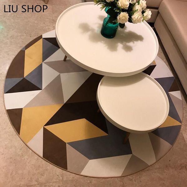 

carpets nordic carpet living room round rug livingroom bedroom coffee table swivel modern parlor fashion mat bedside
