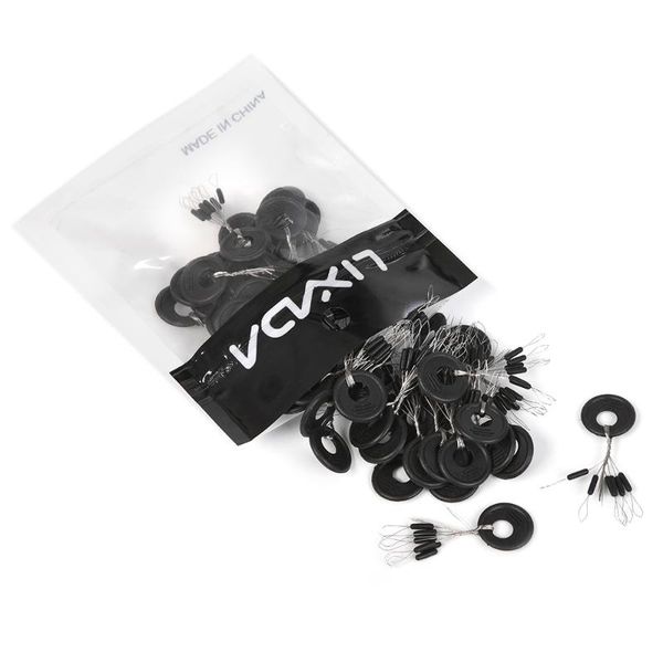 

fishing accessories 50pcs black rubber ser float space bean line sers s
