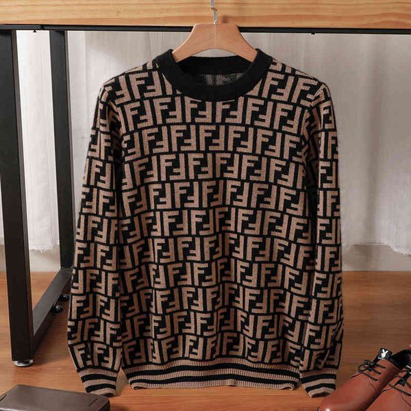 

pullover cardigan sweaters 21 autumn and winter round neck double f casual men's long sleeve thickened cashmere, White;black