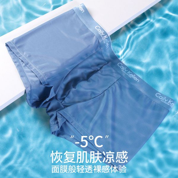 

men's underwear underpants single can summer flat angle cxck ice silk light breathable, Black;white