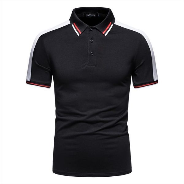 

fashion short sleeve shirt mens polos soft and comfortable personality top, White;black