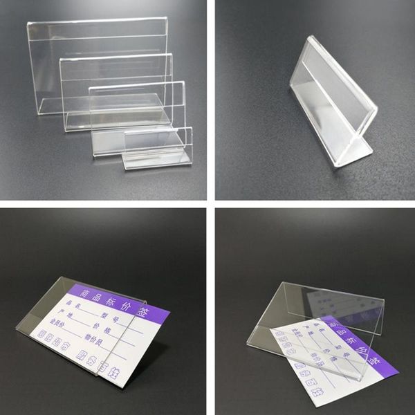 

mirrors display holder rack stands 20pcs 6*9cm acrylic l-shaped tag