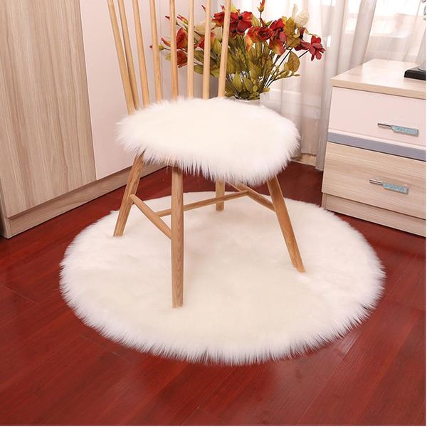 

carpets soft small artificial sheepskin rug chair cover bedroom mat wool warm hairy carpet seat washable 15 colors