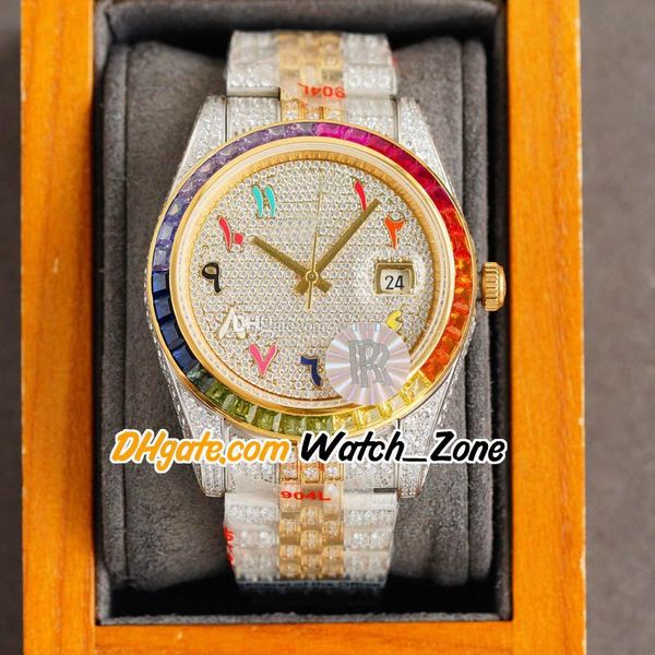 Rf 41mm 126334 126331 126333 orologi Top 2836 orologio da uomo automatico color arabo diamante arabo quadrante a due toni oro 904L cassa in acciaio braccialetto orologio_zone c06b (1)