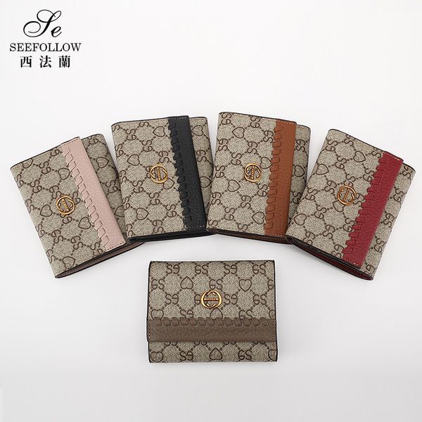 

wallet korean leather for women, Red;black