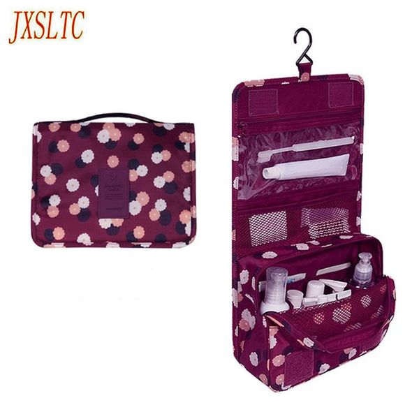 

women's travel portable waterproof cosmetic beautician hanging toiletry s make up organizer men women makeup toilet bag lj200918