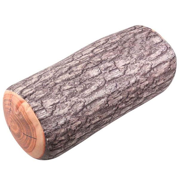 

pillow log cushion gentle touch sofa room car house wood grain stump fun interior