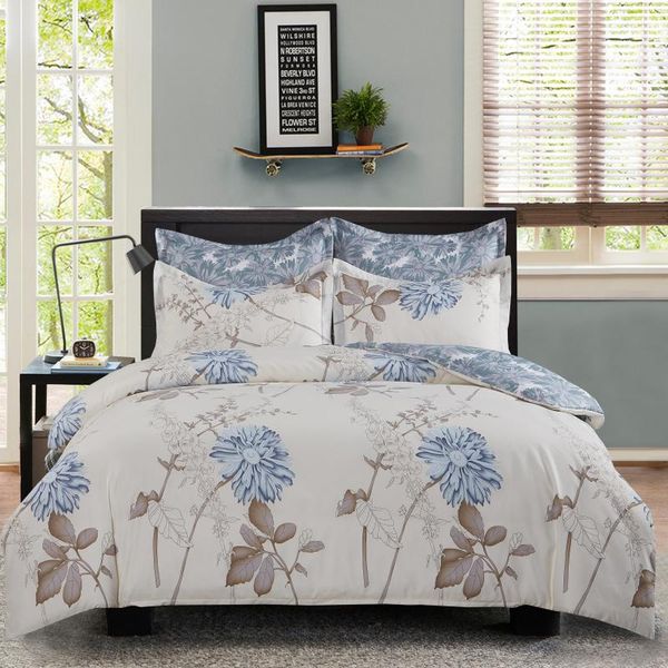

bedding sets nordic geometric black marble flower pattern set 2/3pcs comforter cover with pillowcase soft home textiles