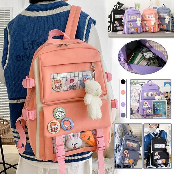 

school bags canvas schoolbag female korean elementary students fashion junior high large capacity backpacks