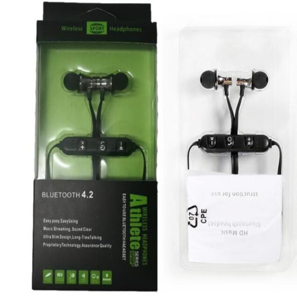 Le più recenti cuffie Bluetooth Auricolari sportivi wireless magnetici per corsa Auricolari BT 4.2 con microfono MP3 Auricolari per smartphone IPhone pratici